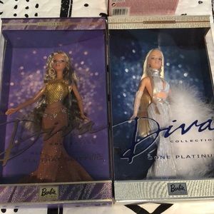 Diva collectors edition Barbies! Platinum and gold